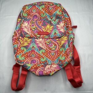 Vera Bradley Paisley In Paradise Small Quilted Backpack Retired